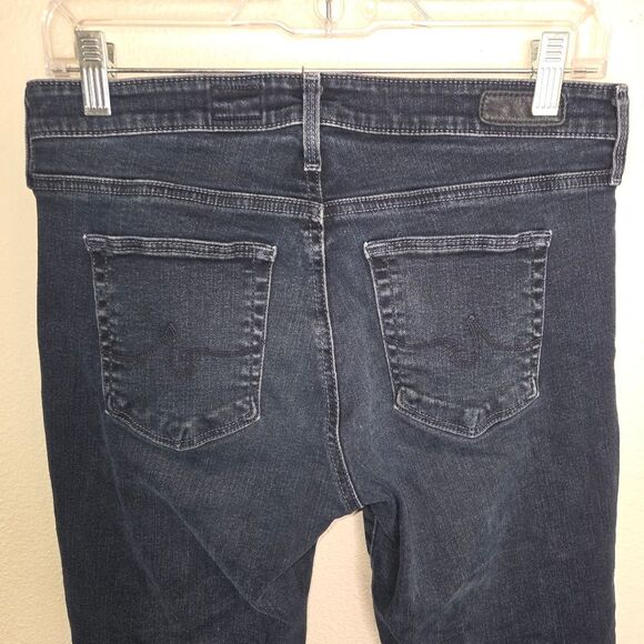 Ag Adriano Goldschmied The Prima Cigarette Skinny Dark Blue Denim Jeans Size 28 - Picture 4 of 7